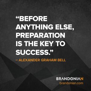 Before Anything Else, Preparation is the Key to Success